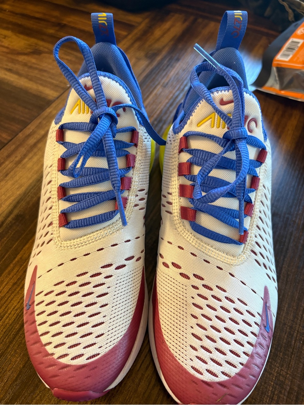 Nike Kids White, Blue and Red Breathable Sneakers